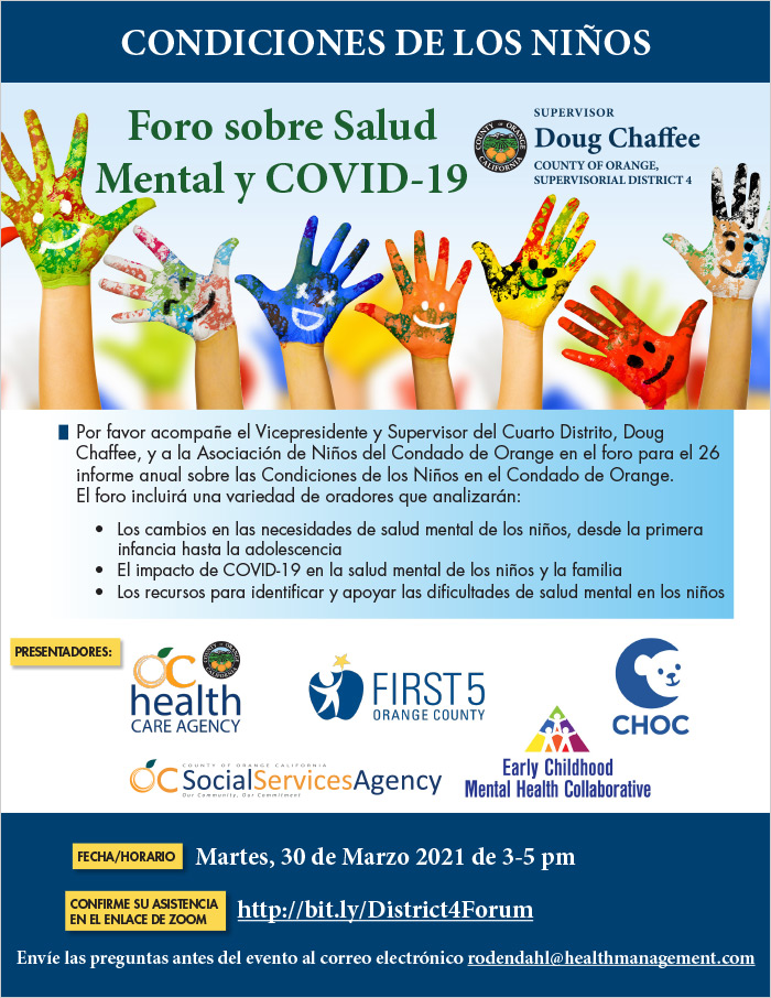 Virtual Community Forum on the Conditions of Children’s Report Mental Health and COVID-19 Spanish